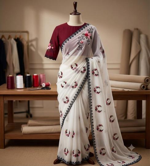 Svara georgette sarees in bulk